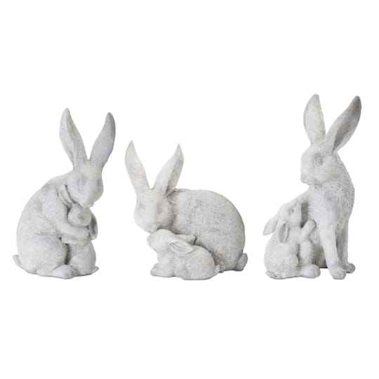 Rabbit With Bunny Set, 4.5&#x22;, 5.5&#x22; &#x26; 6&#x22;